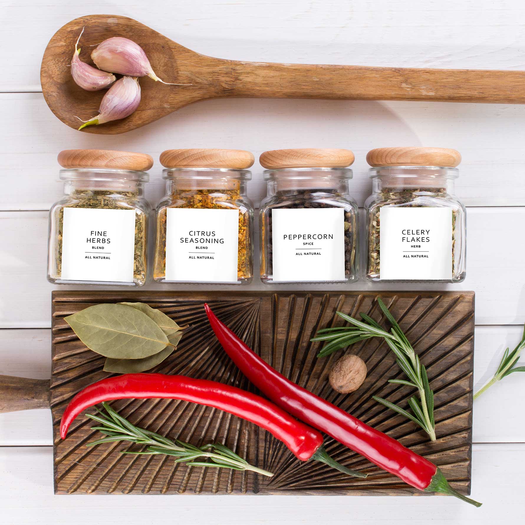 Dekluttr STRONGR™ 144 Spices Labels